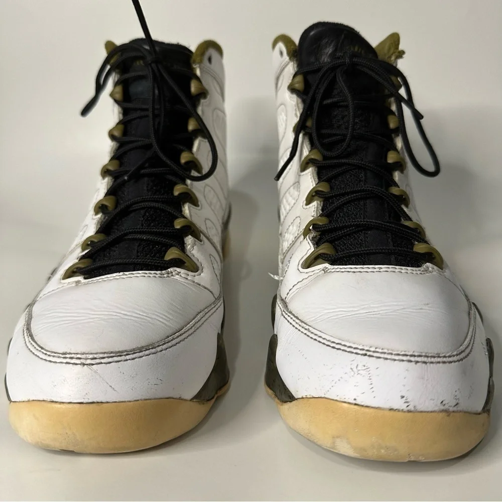 Nike Air Jordan 9’s Statue Sneakers Retro White Gold‎ IX 2015